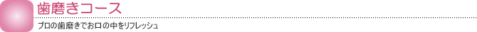 歯磨きコース